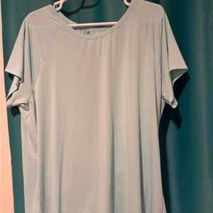 Marika Light Blue Women's Short Sleeve Performance Top